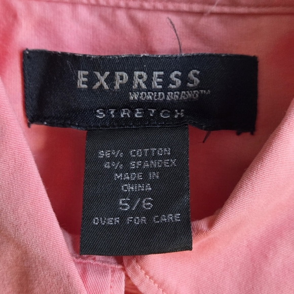 Pink Express Stretch Button-Up Shirt - Picture 2 of 5